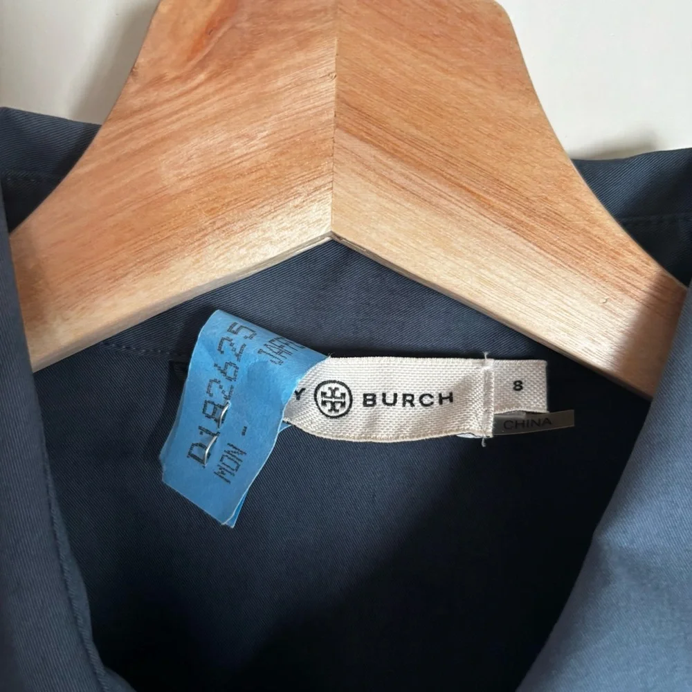 Tory Burch Blue Cotton Artist Dress 8 - Picture 8 of 9